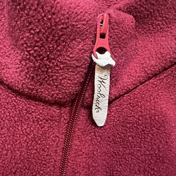 Woolrich Vest Women's Extra Large Fleece Maroon Outdoor Lightweight Navy Hem - Picture 6 of 11